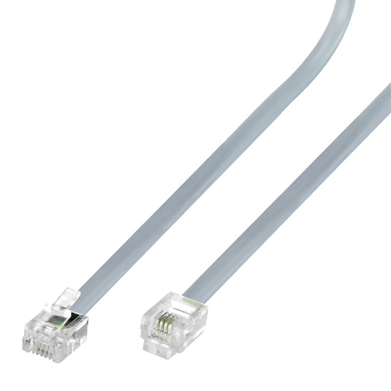 Conext Link RJ11 6P4C Modular Telephone Extension Cable Phone Cord Line Wire (7 Feet, Grey) ï¼ˆ33203ï¼‰ - Image 2
